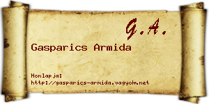 Gasparics Armida névjegykártya